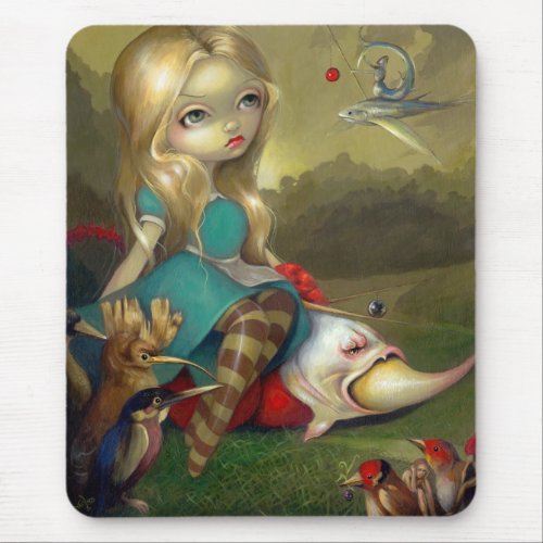 Alice and the Bosch Birds Mousepad