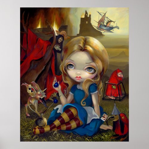 Alice and the Bosch Monsters ART PRINT Wonderland