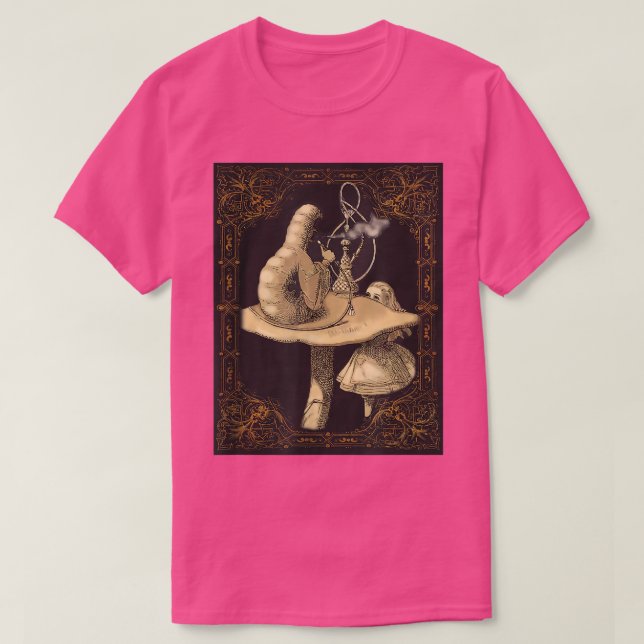Alice and The Caterpillar Alice in Wonderland Tshi T-Shirt (Design Front)