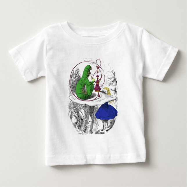 Alice and the Caterpillar Baby T-Shirt (Front)
