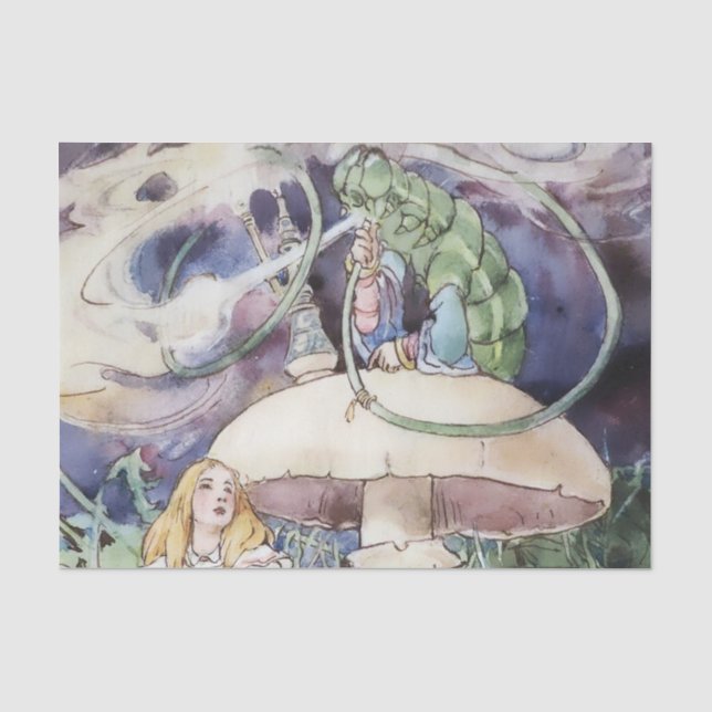“Alice and the Caterpillar” by Alice B Woodward Tissue Paper (Front)