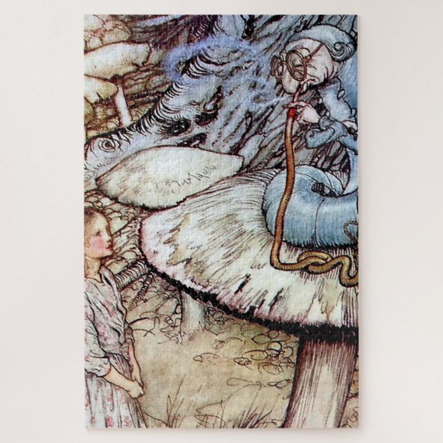 “Alice and the Caterpillar” by Arthur Rackham Jigsaw Puzzle (Vertical)