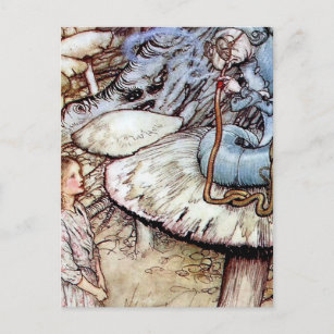 “Alice and the Caterpillar” by Arthur Rackham Postcard