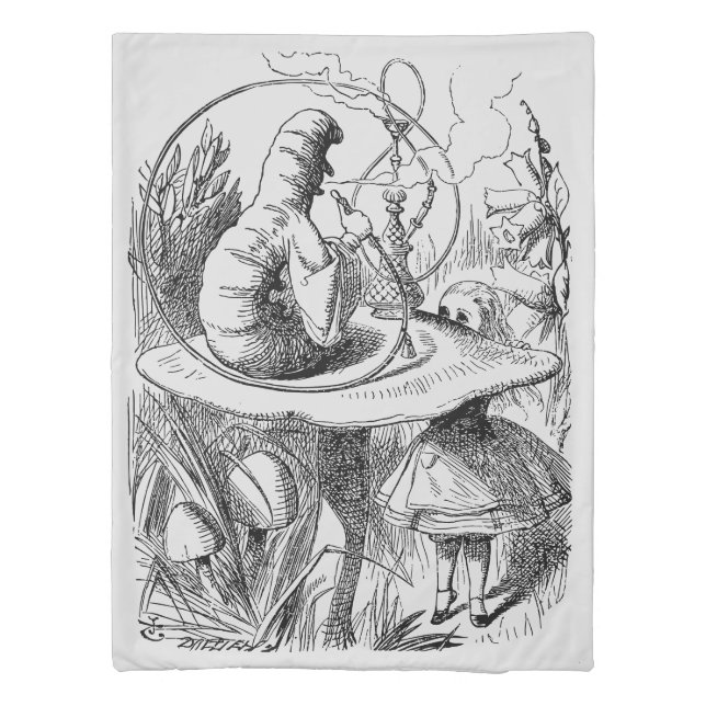 Alice and the Caterpillar Duvet Cover (Back)