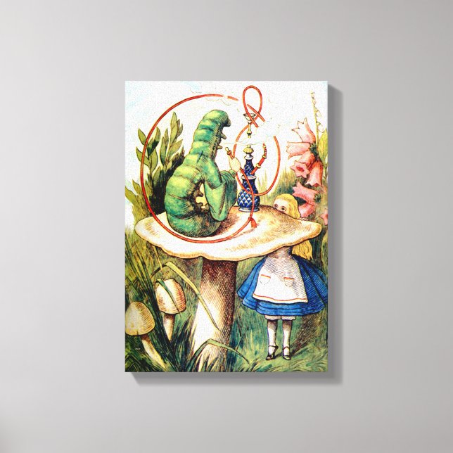 Alice and the Caterpillar in Wonderland Canvas Print (Front)