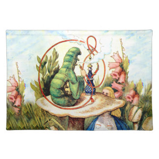 Alice and the Caterpillar in Wonderland Cloth Placemat