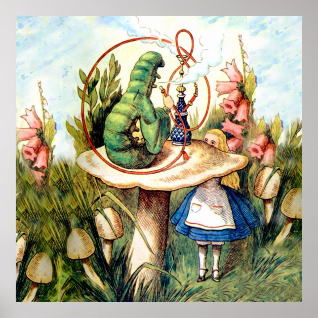 Alice and the Caterpillar in Wonderland Poster (Front)
