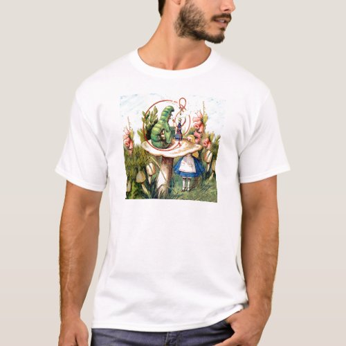 Alice and the Caterpillar in Wonderland T_Shirt