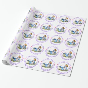 Alice And The Caterpillar In Wonderland Wrapping Paper by All_Around_Alice at Zazzle