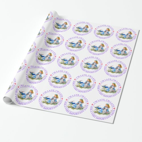 Alice and the Caterpillar In Wonderland Wrapping Paper