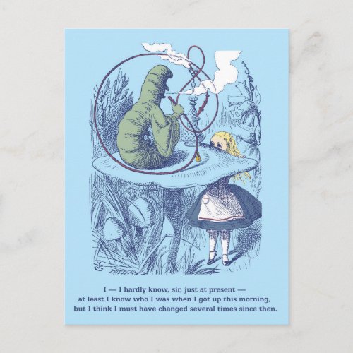 Alice and the Caterpillar Postcard