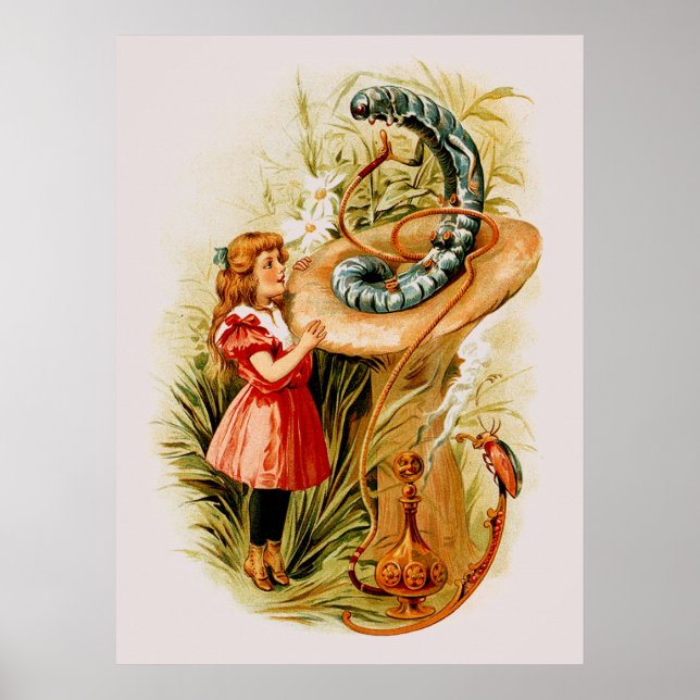 Alice and the Caterpillar Print (in 22 sizes) (Front)