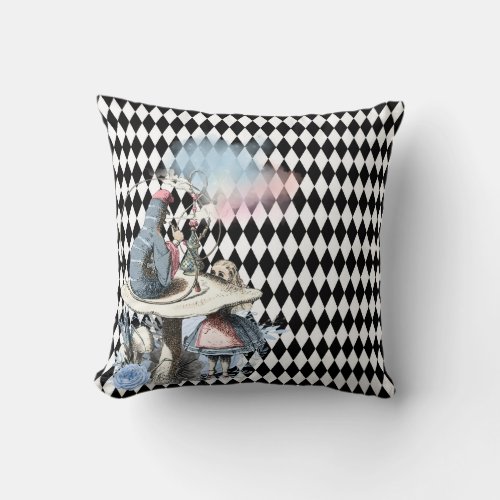 Alice and the Caterpillar Throw Pillow