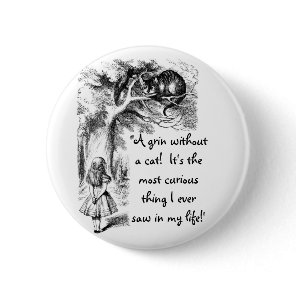 Alice and the Cheshire Cat Button