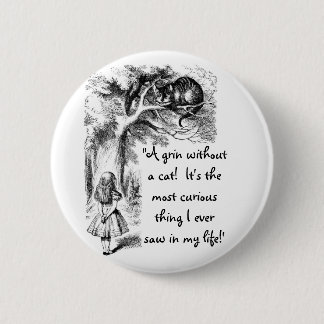 Alice and the Cheshire Cat Button