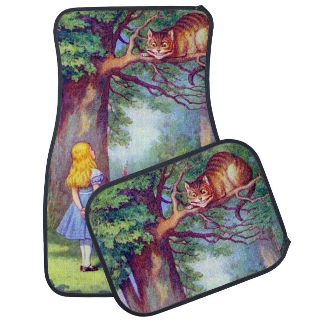 Alice and the Cheshire Cat Car Mat (Set)