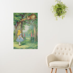 Alice and the Cheshire Cat Foam Board