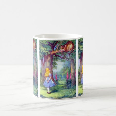 Alice And The Cheshire Cat Full Color Coffee Mug