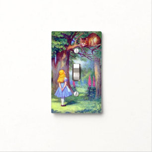 Alice and the Cheshire Cat Full Color Light Switch Cover