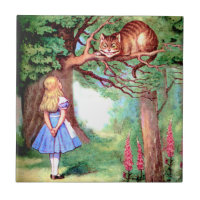 Alice and The Cheshire Cat in Wonderland