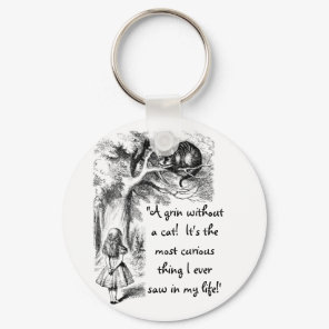 Alice and the Cheshire Cat Keychain