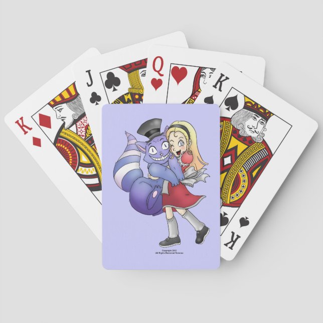 Alice and the Cheshire Cat  Playing Cards (Back)