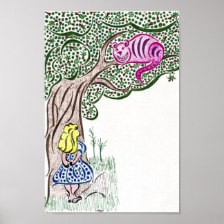 Alice and the Cheshire Cat Poster