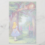 Alice And The Cheshire Cat Stationery at Zazzle