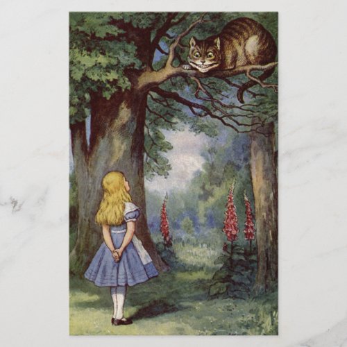 Alice and the Cheshire Cat Stationery