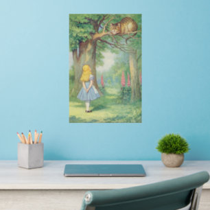 Alice and the Cheshire Cat Wall Decal