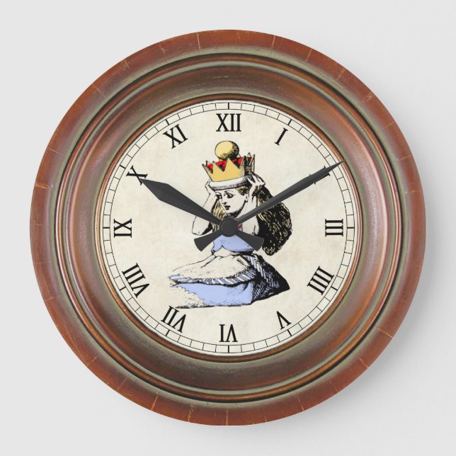 Alice and the Crown 1 Large Clock (Front)