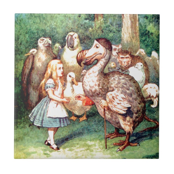 Alice And The Dodo Bird In Wonderland Tile Zazzle Com