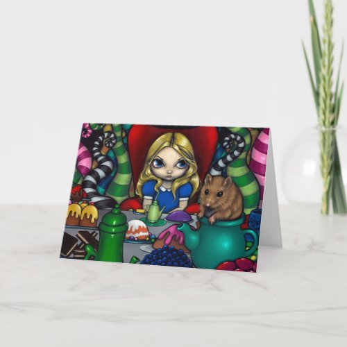 Alice and the Dormouse Greeting Card