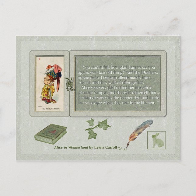 Alice and The Duchess Smiling Postcard (Front)