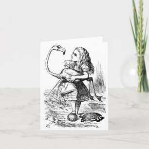 Alice and the Flamingo Card