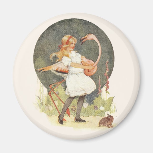 Alice and the Flamingo Magnet (Front)