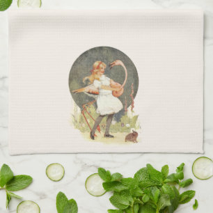 Alice and the Flamingo Towel