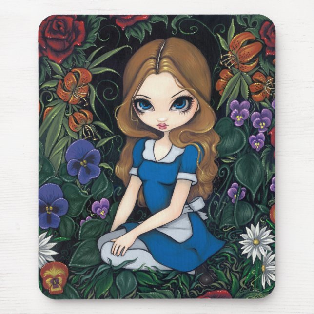 "Alice and the Flowers" Mousepad (Front)