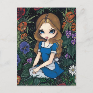 "Alice and the Flowers" Postcard