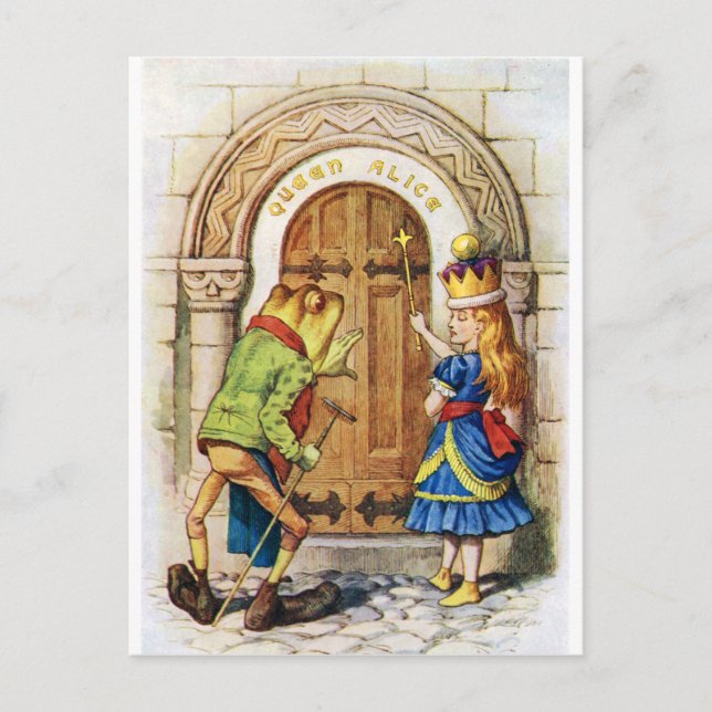 Alice and the Frog at the Alice Palace Postcard (Front)