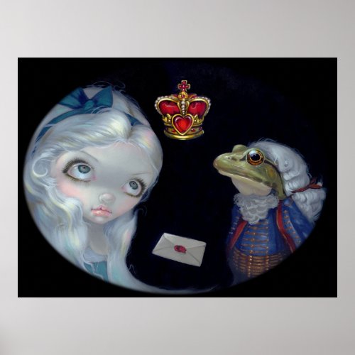 Alice and the Frog Footman ART PRINT Wonderland