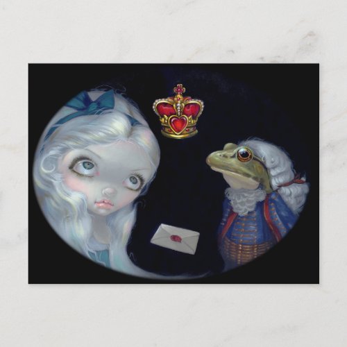 Alice and the Frog Footman Postcard