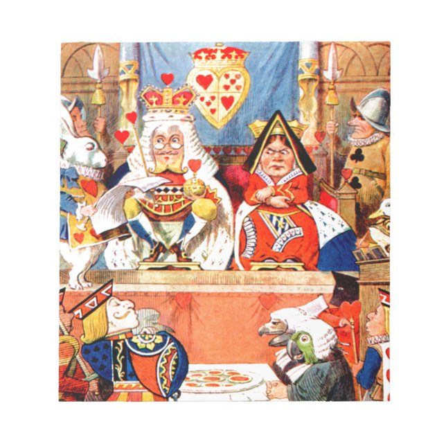 Alice and The Knave of Hearts Trial in Wonderland Notepad (Front)