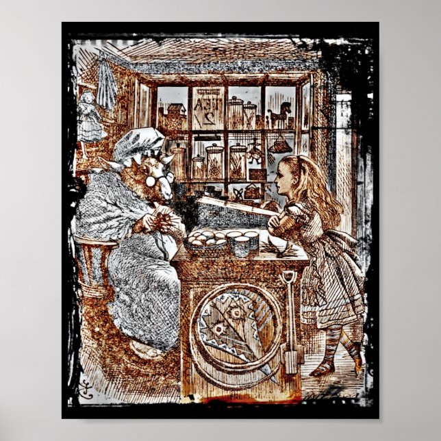 Alice and the Knitting Sheep Poster (Front)