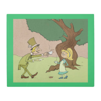 Alice and the Mad Hatter Metal Print