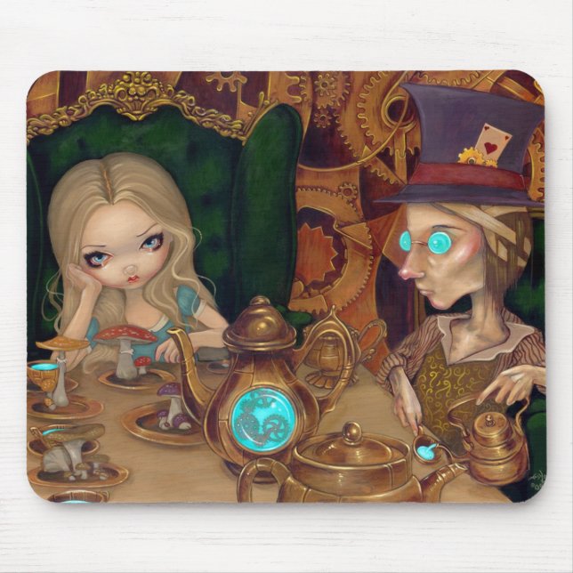 "Alice And The Mad Hatter" Mousepad (Front)