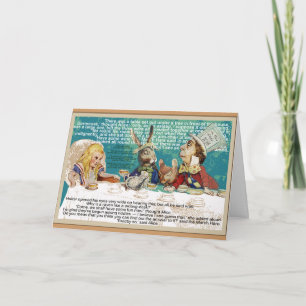 Alice and the Mad Hatter Tea Party Card