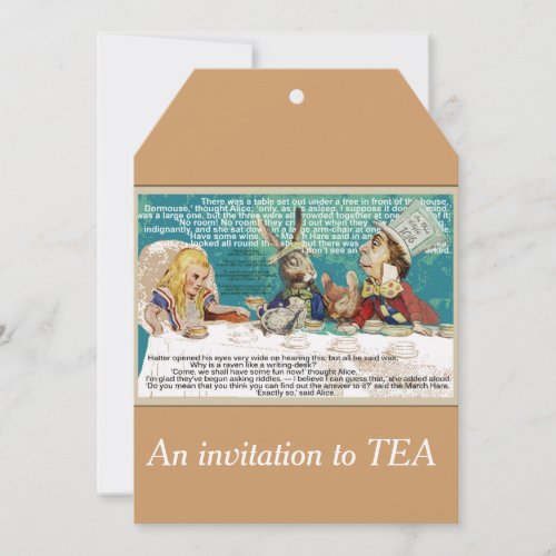 Alice and the Mad Hatter Tea Party Invitation