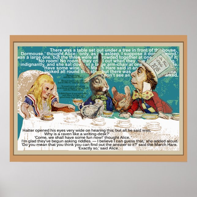 Alice and the Mad Hatter Tea Party Poster (Front)