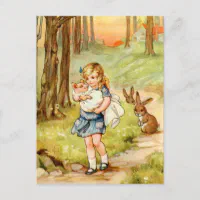 Alice and the Baby Pig, from Alice's Adventures in Wonderland --POSTCARD